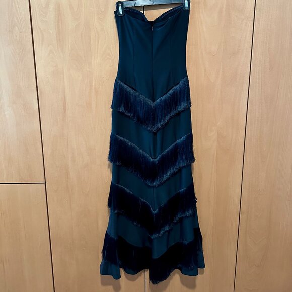 Revolve House of Harlow 1960 Black Hera Fringe Maxi Dress XS - Picture 5 of 9